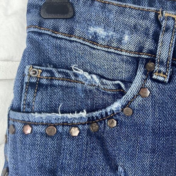Zara TRF Denim embellished shorts size 4 - Picture 4 of 10